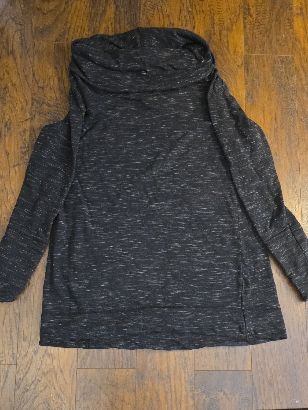 Merona Black Marled Cowl Neck Long Sleeve Top